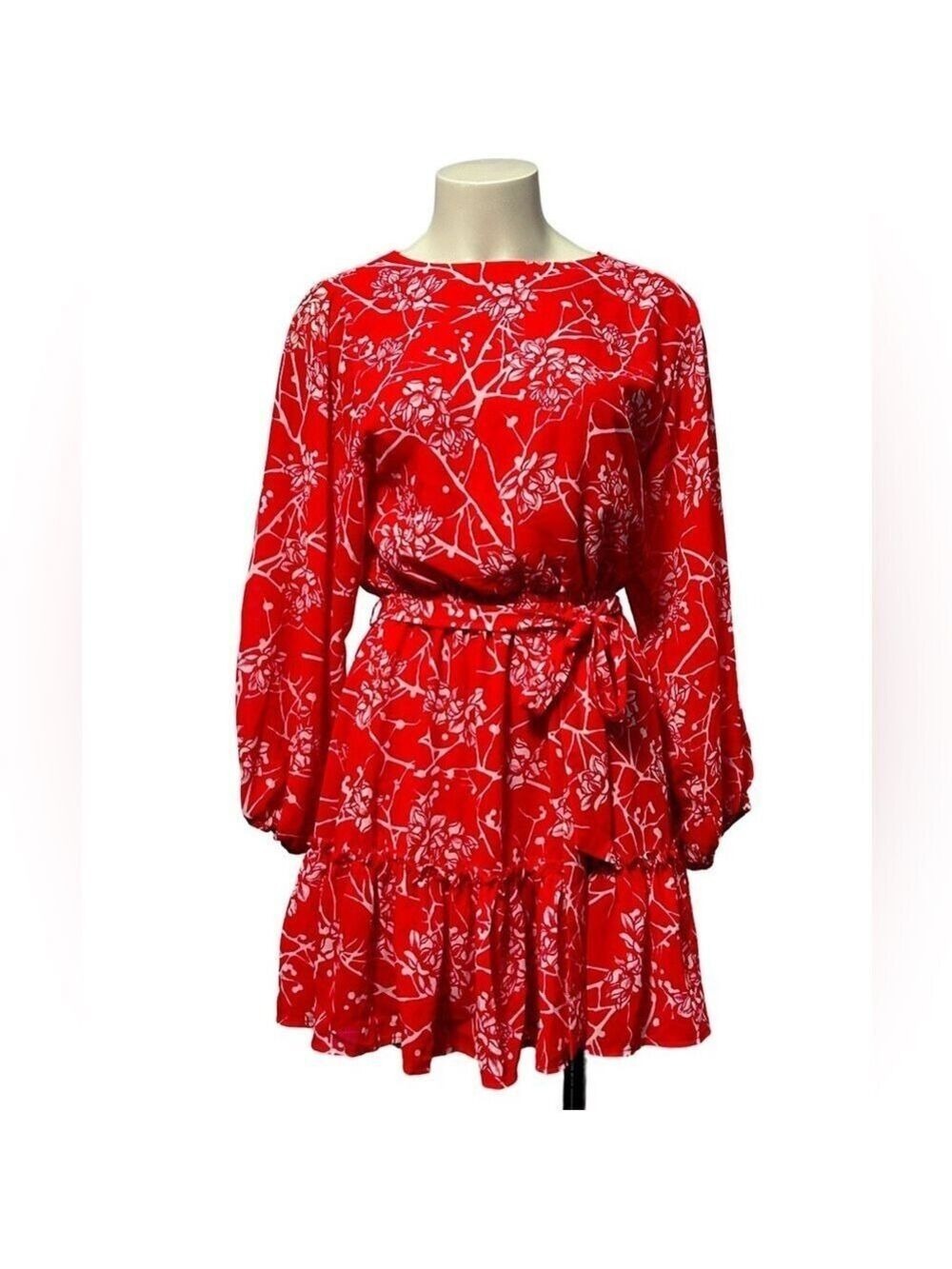 Flying Tomato Red Floral Dress Size S